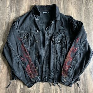 Carmar Flame Black Jean Jacket